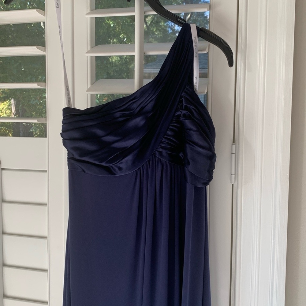 David’s bridal navy bridesmaid dress size 2